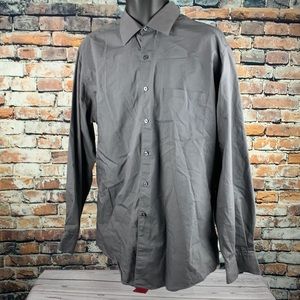 Alfani fitted gray button down dress shirt size XL